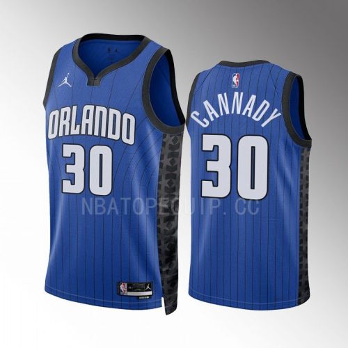 Devin Cannady 30 2022-23 Orlando Magic Blue Statement Edition Jersey Swingman