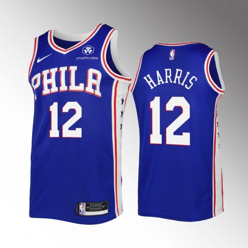 Tobias Harris 12 2022-23 Philadelphia 76ers Royal Icon Edition Jersey Swingman