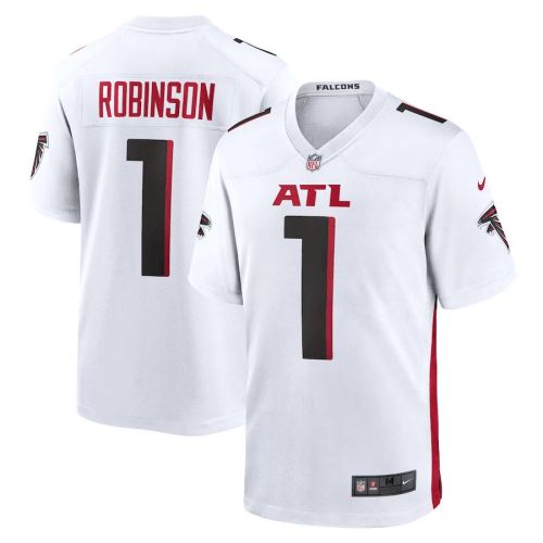 Bijan Robinson Atlanta Falcons 2023 NFL Draft First Round Pick Game Jersey - White