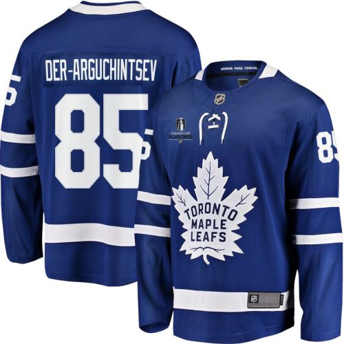 Semyon Der-Arguchintsev 85 Toronto Maple Leafs Stanley Cup 2023 Playoffs Patch Home Breakaway Men Jersey - Blue