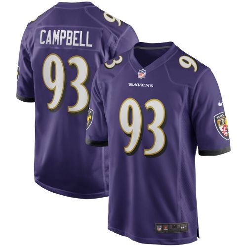 Calais Campbell 93 Baltimore Ravens Game Player Jersey - Purple