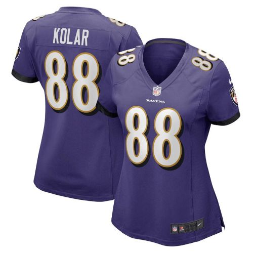 Charlie Kolar 88 Baltimore Ravens Women's Player Game Jersey - Purple