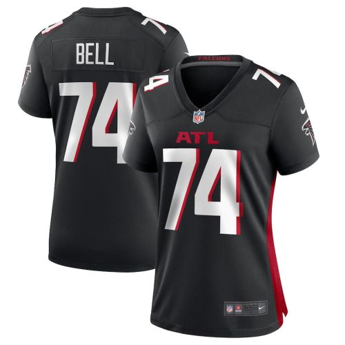 Travis Bell 74 Atlanta Falcons Team Game Women Jersey - Black