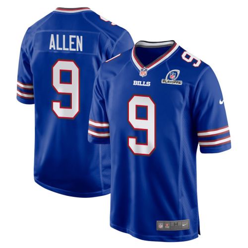 Kyle Allen 9 Buffalo Bills 2023 Playoffs Patch Game Men Jersey - Royal