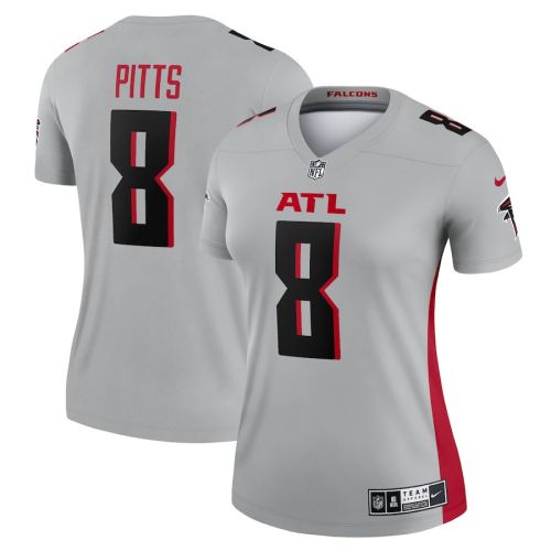 Kyle Pitts 8 Atlanta Falcons Women's Inverted Legend Jersey - Gray