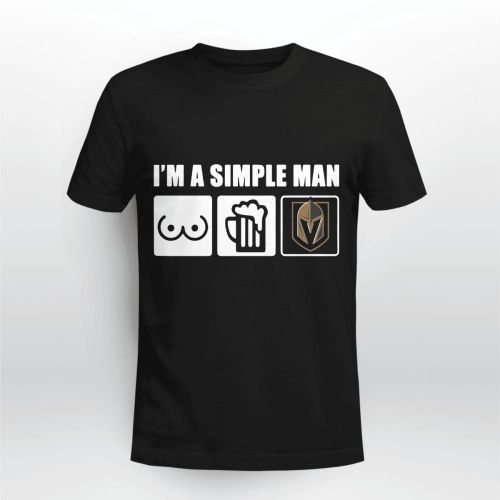 I’m A Simple Man I Love Vegas Golden Knights T-Shirt - Black