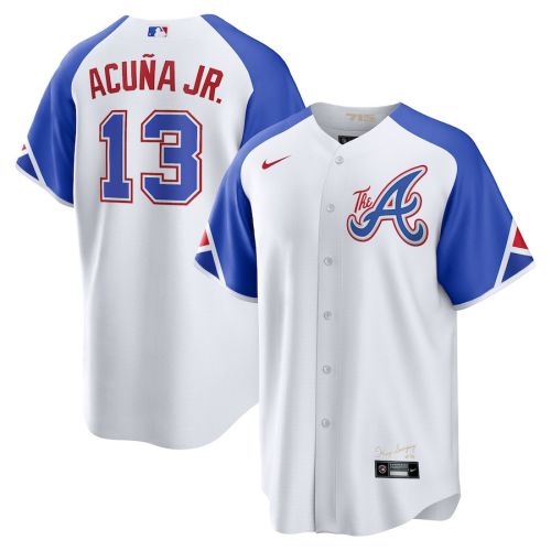 Ronald Acuña Jr. 13 Atlanta Braves 2023 City Connect Men Jersey - White