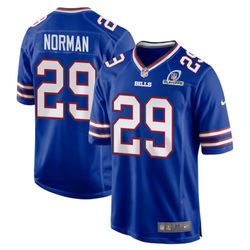 Josh Norman 29 Buffalo Bills 2023 Playoffs Patch Game Men Jersey - Royal