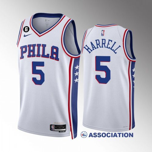 Montrezl Harrell 5 Philadelphia 76ers White Jersey 2022-23 Association Edition Swingman