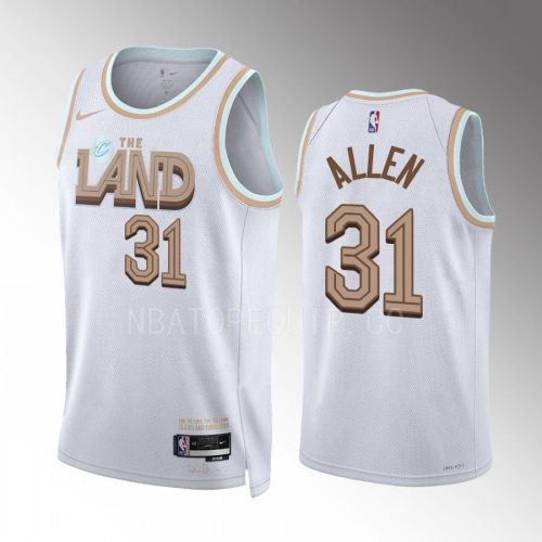 Jarrett Allen 31 2022-23 Cleveland Cavaliers White City Edition Jersey Swingman