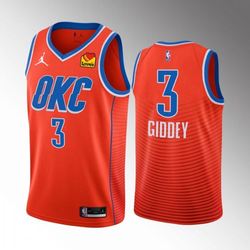 Oklahoma City Thunder Josh Giddey 3 2022-23 Statement Edition Orange Jersey Swingman