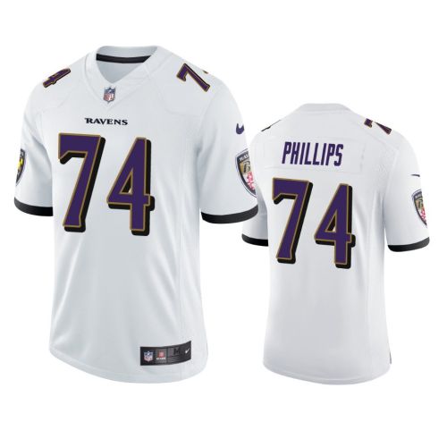 Baltimore Ravens 74 Tyre Phillips White Jersey