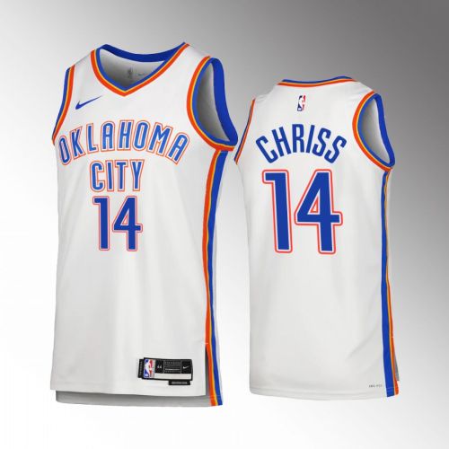 Marquese Chriss 14 Oklahoma City Thunder White Men Jersey 2022-23 Association Edition Swingman