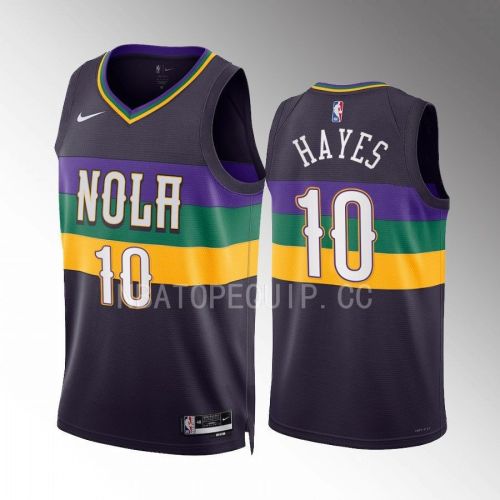 Jaxson Hayes 10 New Orleans Pelicans Purple Jersey 2022-23 City Edition Swingman