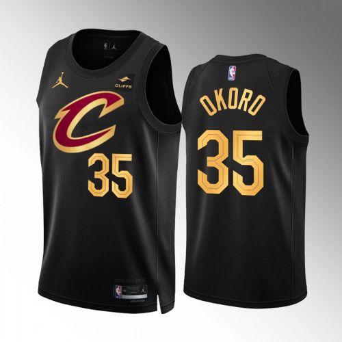 Cleveland Cavaliers Isaac Okoro 35 Statement Edition Black Jersey 2022-23 Swingman