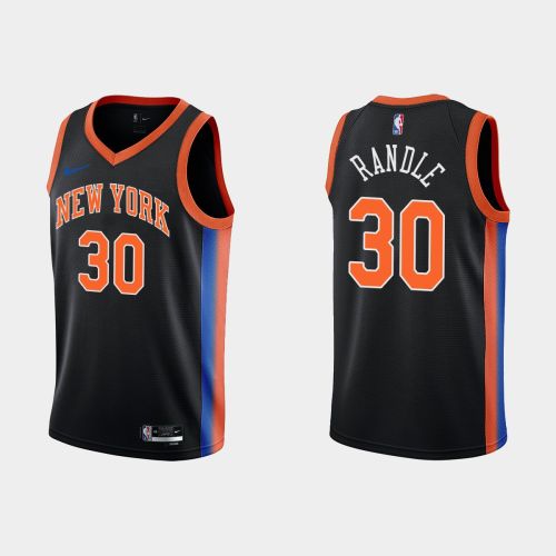 2022-23 New York Knicks Julius Randle 30 City Edition Black Swingman Men Jersey