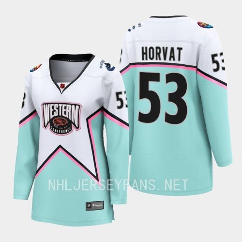 Bo Horvat 53 Vancouver Canucks 2023 All-Star Game Jersey White Equipment