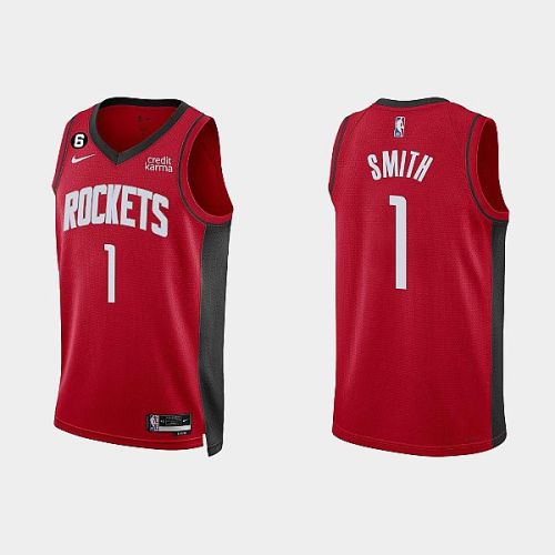 Houston Rockets 1 Jabari Smith Jr. 2022-23 Icon Edition Red Men Jersey