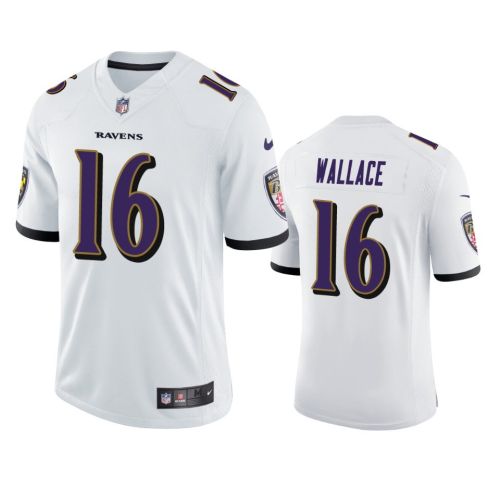 Tylan Wallace 16 Baltimore Ravens White Vapor Limited Jersey