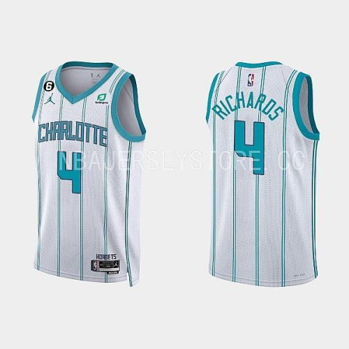 Charlotte Hornets Nick Richards 4 2022-23 Association Edition White Men Jersey Swingman