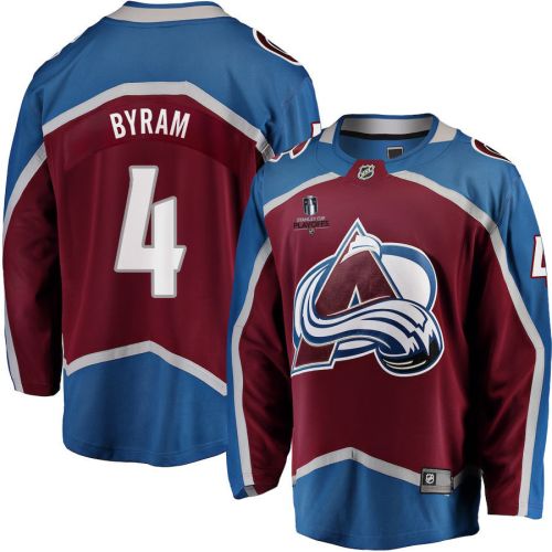 Bowen Byram 4 Colorado Avalanche Stanley Cup 2023 Playoffs Patch Home Breakaway Men Jersey - Burgundy