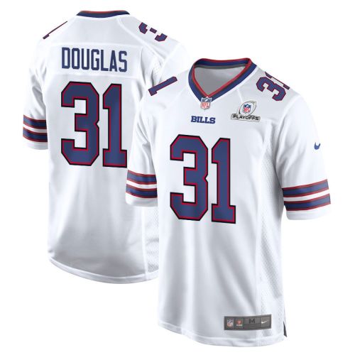 Rasul Douglas 31 Buffalo Bills 2023 Playoffs Patch Game Men Jersey - White