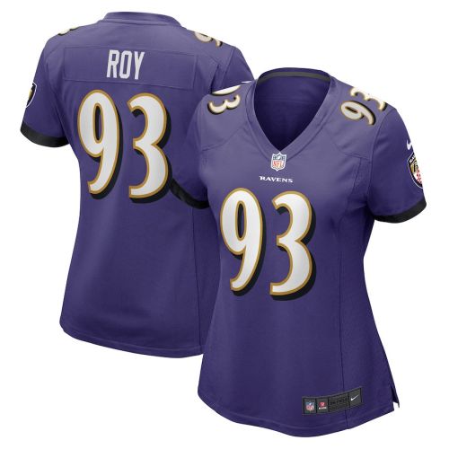 Bravvion Roy 93 Baltimore Ravens Women Game Jersey - Purple