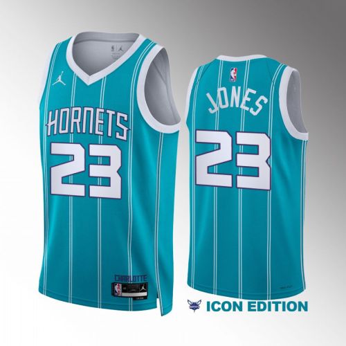 Kai Jones 23 Charlotte Hornets Teal Men Jersey 2022-23 Icon Edition Swingman