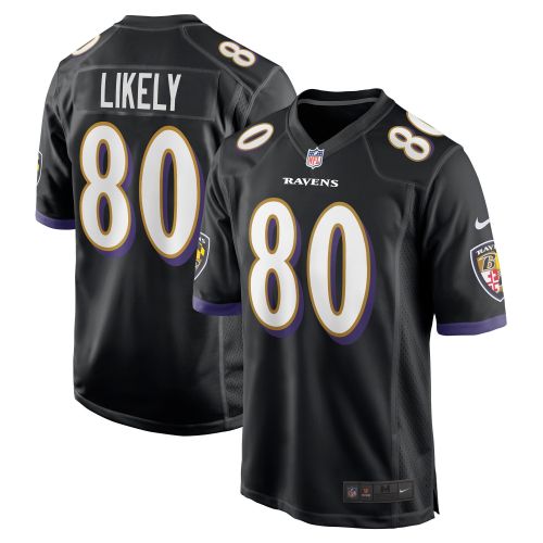 Isaiah Likely 80 Baltimore Ravens Alternate Game Men Jersey - Black