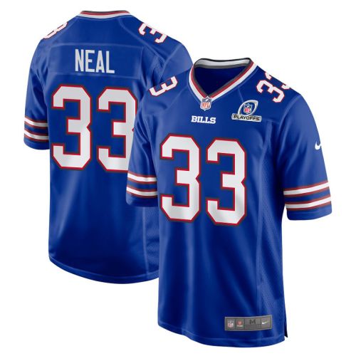 Siran Neal 33 Buffalo Bills 2023 Playoffs Patch Game Men Jersey - Royal