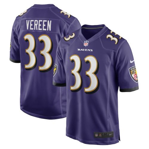 David Vereen Baltimore Ravens Player Game Jersey - Purple