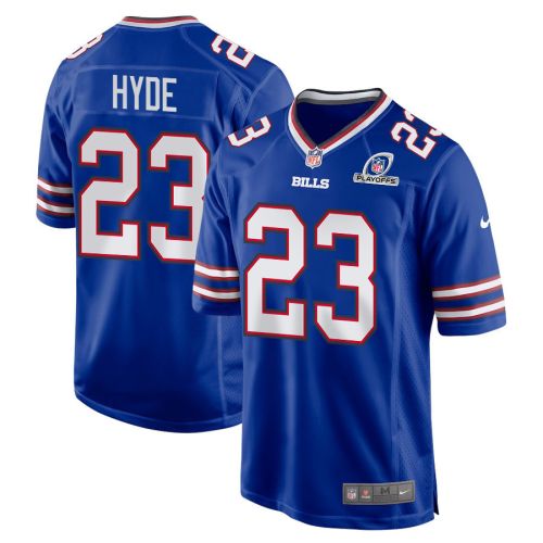 Micah Hyde 23 Buffalo Bills 2023 Playoffs Patch Game Men Jersey - Royal