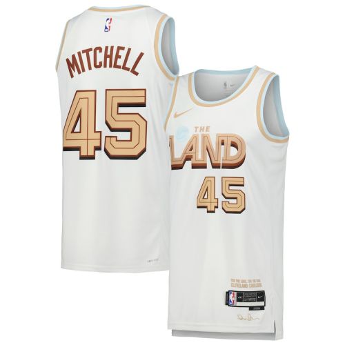 Donovan Mitchell 45 Cleveland Cavaliers Swingman Men Jersey - City Edition - White