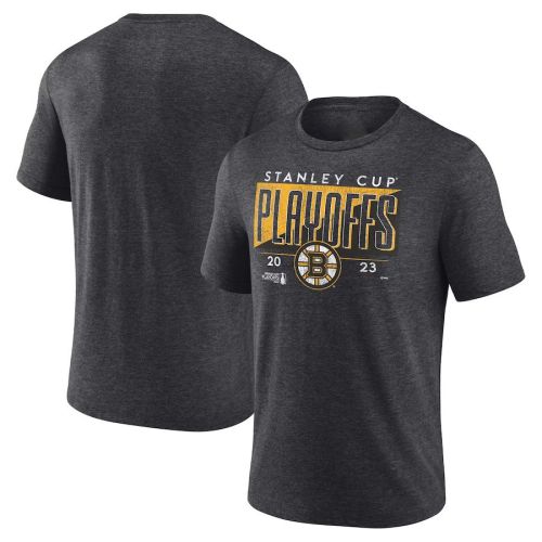 Boston Bruins 2023 Stanley Cup Playoffs Tri-Blend T-Shirt - Heather Charcoal