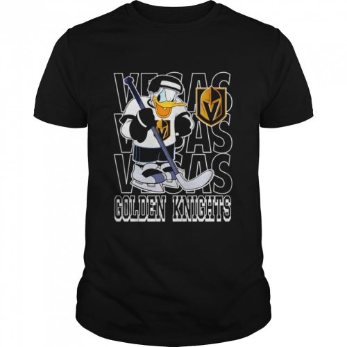 Vegas Golden Knights Disney Donald Duck T-Shirt - Black