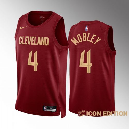 Cleveland Cavaliers Evan Mobley 4 2022-23 Icon Edition Wine Jersey Swingman