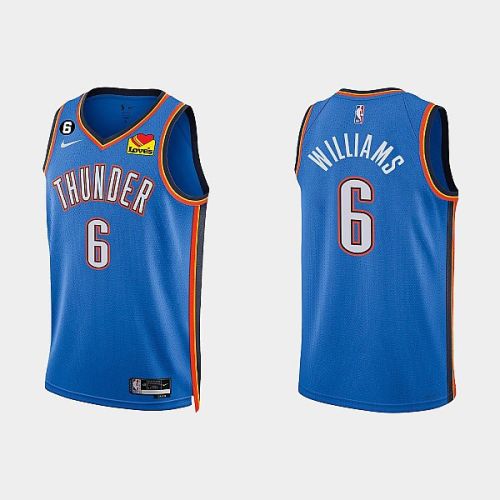 Oklahoma City Thunder 6 Jaylin Williams 2022-23 Icon Edition White Men Jersey