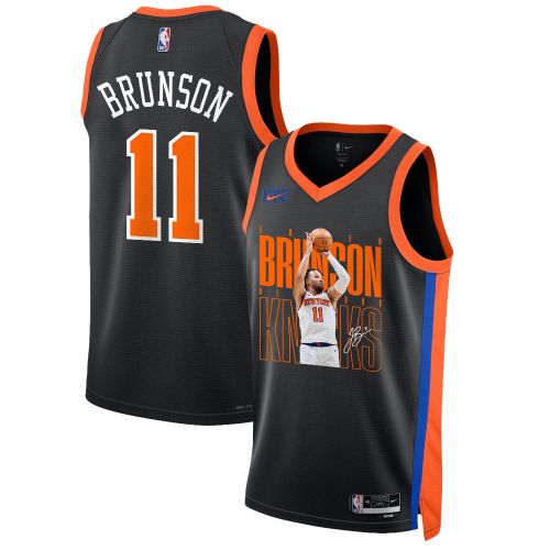 Jalen Brunson Legend Of New York Knicks 2022-23 Jersey - Screen Print Graphics