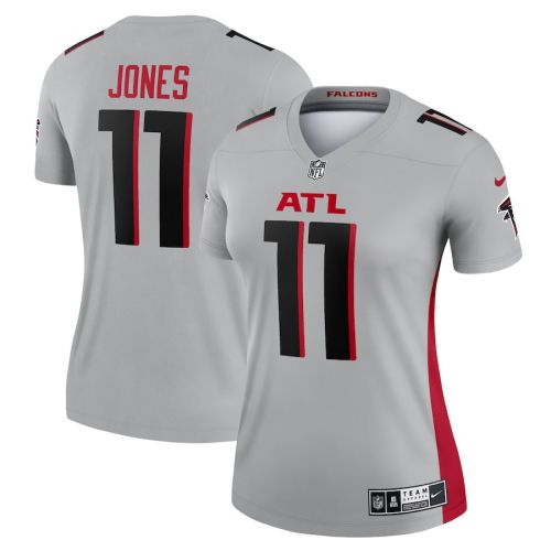 Julio Jones 11 Atlanta Falcons Women's Inverted Legend Jersey - Silver