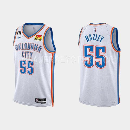 Oklahoma City Thunder Darius Bazley 55 2022-23 Association Edition White Men Jersey Swingman