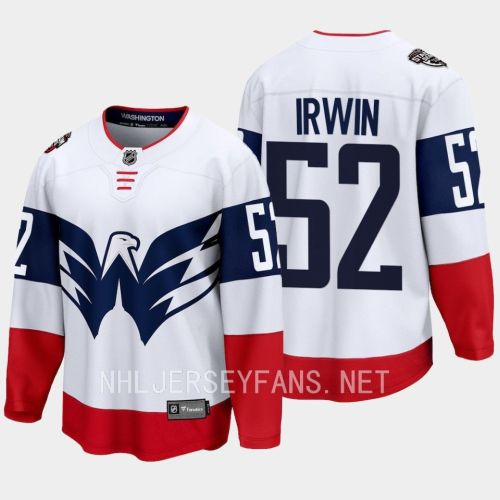 Matt Irwin 52 Washington Capitals 2023 Jersey Stadium White Primegreen