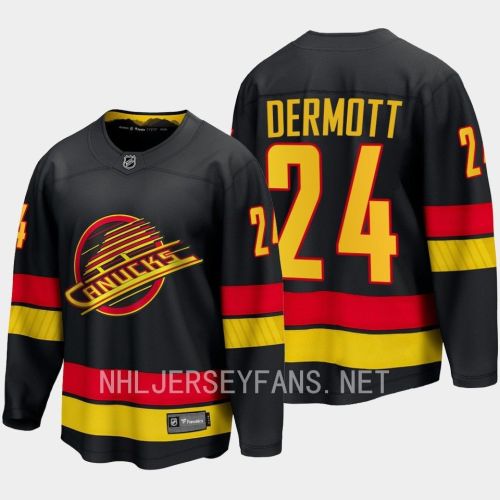 Travis Dermott 24 Vancouver Canucks 2023-24 Alternate Jersey Breakaway Black