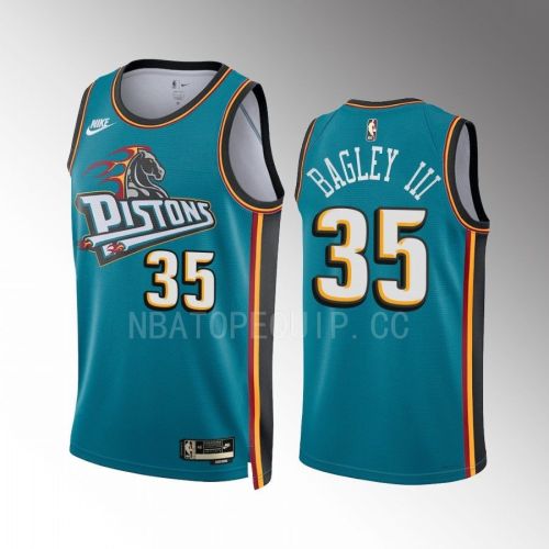 Detroit Pistons Marvin Bagley III 2022-23 Classic Edition Teal 35 Jersey Swingman