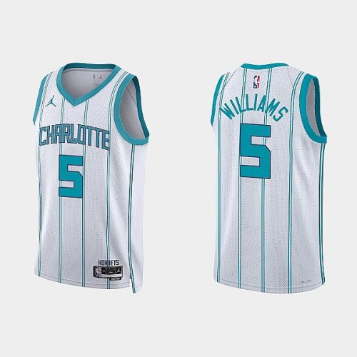 Charlotte Hornets Mark Williams 5 2022-23 Association Edition White Men Jersey Swingman