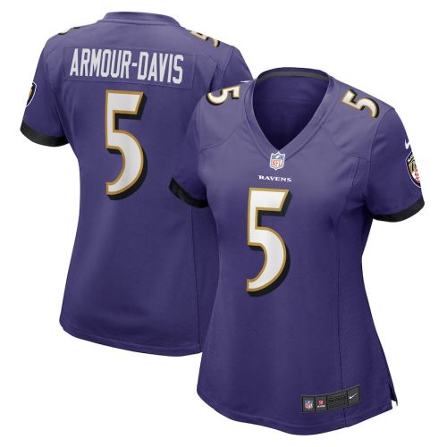 Jalyn Armour-Davis 5 Baltimore Ravens Women's Game Player Jersey - Purple