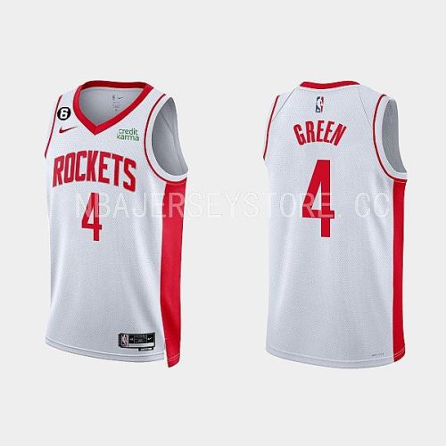 Houston Rockets Jalen Green 4 2022-23 Association Edition White Men Jersey Swingman