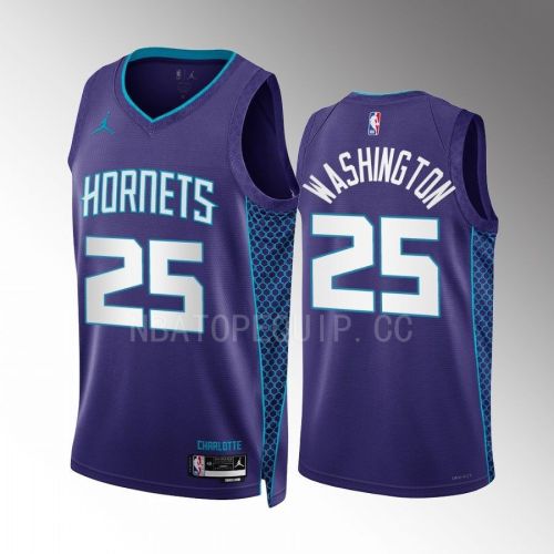 P.J. Washington 25 2022-23 Charlotte Hornets Purple Statement Edition Men Jersey Swingman