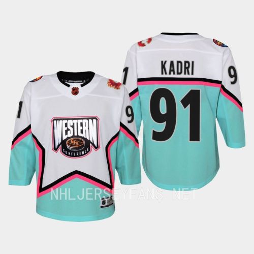 Nazem Kadri 91 Calgary Flames 2023 All-Star Game Jersey White Equipment