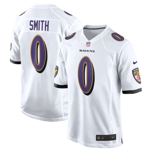 Roquan Smith 0 Baltimore Ravens Team Game Men Jersey - White