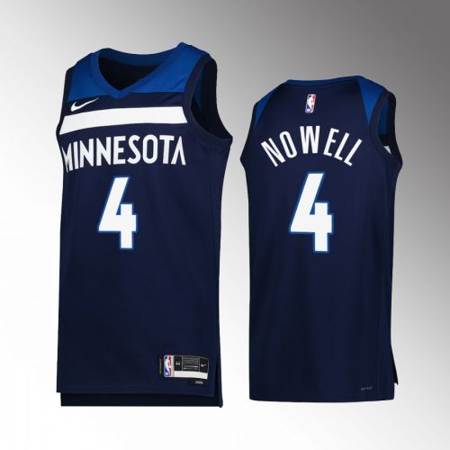 Minnesota Timberwolves Jaylen Nowell 4 2022-23 Icon Edition Navy Jersey Swingman